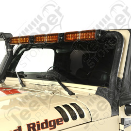 Light Bar, Windshield Mounted; 07-18 Jeep Wrangler JK