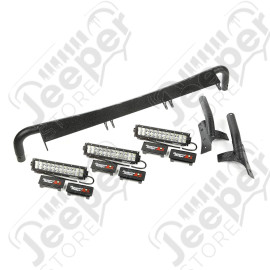 Light Bar Kit, Windshield Mounted; 07-18 Jeep Wrangler JK