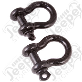 D-Ring Shackle Kit, 3/4 inch, Black, Steel, Pair