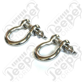 D-Ring Shackle Kit, 3/4 Inch, Stainless Steel, Pair