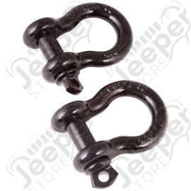 D-Ring Shackle Kit, 7/8 inch, Black, Steel, Pair