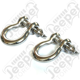 D-Ring Shackle Kit, 7/8 Inch, Stainless Steel, Pair