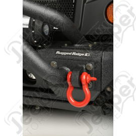 D-Ring Shackle Kit, 3/4 inch, Red, Steel, Pair