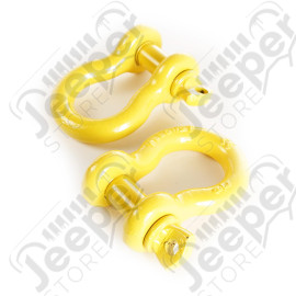 D-Ring Shackle Kit, 7/8 inch, Yellow, Pair