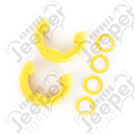 D-Ring Shackle Isolator Kit, Yellow Pair, 7/8 inch