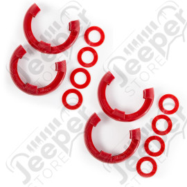 D-Ring Isolator Kit, Red 2 Pair, 3/4 inch