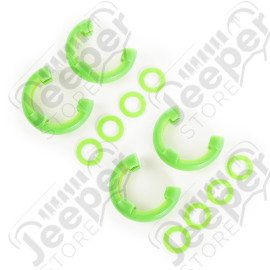 D-Ring Isolator Kit, Green 2 Pair, 3/4 inch
