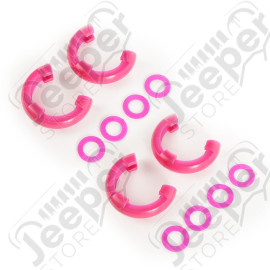 D-Ring Isolator Kit, Pink 2 Pair, 3/4 inch