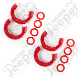 D-Ring Isolator Kit, Red 2 Pair, 7/8 inch