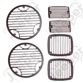 Stone Guard Kit, Billet; 97-06 Jeep Wrangler TJ