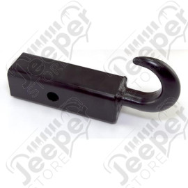 Tow Hook, 2 Inch Receiver Mounted, Black