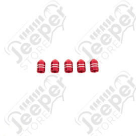 Bouchon de valve de pneu (5 pièces en aluminium rouge) - 00804314297220