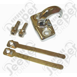 Tow Hook, Rear, Chrome; 97-06 Jeep Wrangler TJ