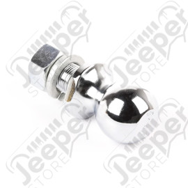 Trailer Hitch Ball, 2 Inch Ball, 1 Inch Diameter Shank, Chrome