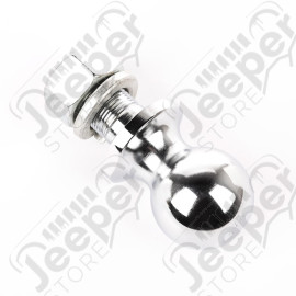 Trailer Hitch Ball, 2 Inch Ball, 1 Inch Diameter Shank, Chrome