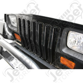 Grille Insert Kit, Black; 87-95 Jeep Wrangler YJ