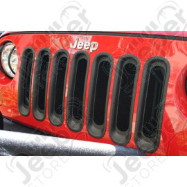 Grille Insert Kit, Black; 07-18 Jeep Wrangler JK