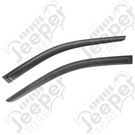 Window Visor Kit, Front, Matte Black; 11-13 Jeep Grand Cherokee