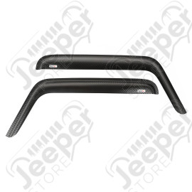 Window Visor Kit, Carbon Fiber Finish; 07-18 Jeep Wrangler JK, 2 Door