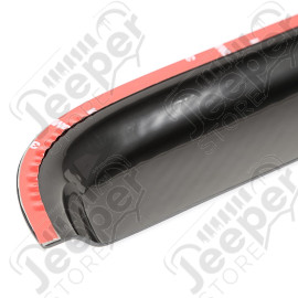Window Visor Kit, Carbon Fiber Finish; 07-18 Jeep Wrangler JK, 2 Door