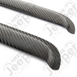 Window Visor Kit, Carbon Fiber Finish; 07-18 Jeep Wrangler JK, 4 Door