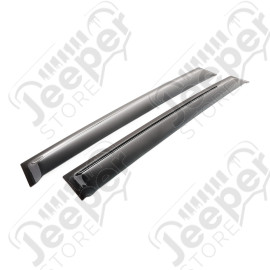 Window Visor Kit, 4-piece, Black; 14-18 Jeep Cherokee KL