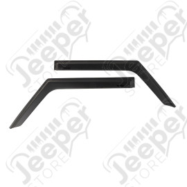 Window Visors, Matte Black; 18-19 Jeep Wrangler JL 2-Dr