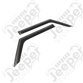 Window Visors, Matte Black; 18-19 Jeep Wrangler JL 2-Dr