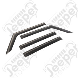 Window Visors, Matte Black; 18-20 JLU/JT