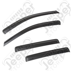 Window Visor Kit, Matte Black; 07-10 Jeep Compass MK