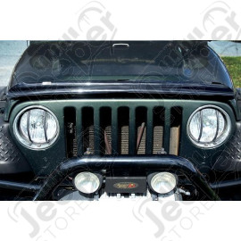Hood Bug Deflector, Smoke; 87-06 Jeep Wrangler YJ/TJ
