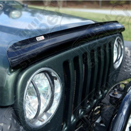 Hood Bug Deflector, Smoke; 87-06 Jeep Wrangler YJ/TJ