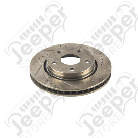Brake Rotor Kit, Front, Drilled and Slotted; 07-18 Wrangler JK/JKU