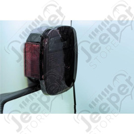 Light Cover Set, Tail Light, Smoke; 76-06 Jeep CJ5/CJ7/CJ8/Wrangler
