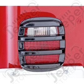 Light Cover Kit, Tail Light, Smoke; 76-06 Jeep CJ/Wrangler YJ/TJ