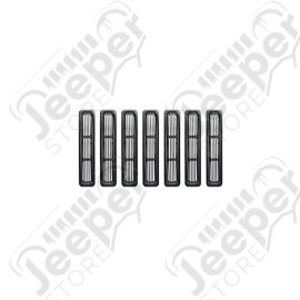 Grille Insert, Billet Style, Black; 97-06 Jeep Wrangler TJ