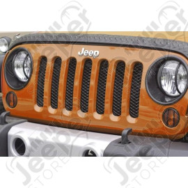Grille Insert, Mesh, Black; 07-18 Jeep Wrangler JK