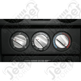 Dash Knob Kit, Climate Control, Aluminum, Red; 07-10 Jeep Wrangler JK