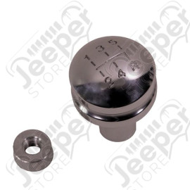 Transmission Shift Knob, 5-speed Manual, Billet Aluminum; 80-95 CJ/YJ