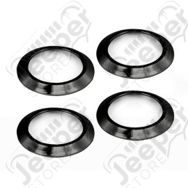 AC Vent Bezel Kit, Black Aluminum; 07-10 Jeep Wrangler JK