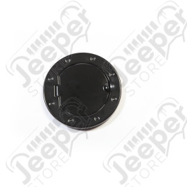 Gas Cap Door, Non-Locking, Black; 07-18 Jeep Wrangler JK