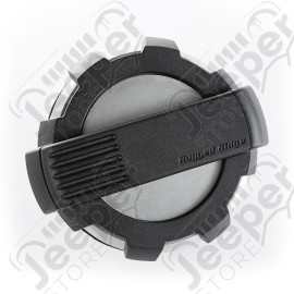 Elite Gas Cap Door, Non-Lock, Brushed, Aluminum; 07-18 Wrangler JK