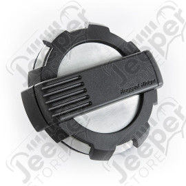 Elite Gas Cap Door, Non-Lock, Brushed, Aluminum; 07-18 Wrangler JK
