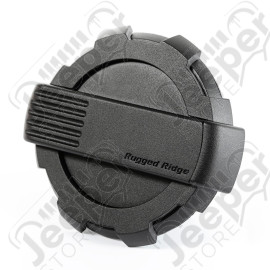 Elite Gas Cap Door, Non-Lock, Black; 07-18 Jeep Wrangler JK