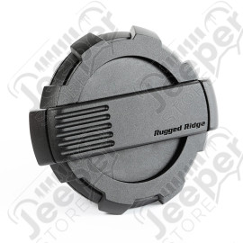 Elite Gas Cap Door, Non-Lock, Black; 07-18 Jeep Wrangler JK