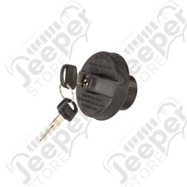 Elite Gas Cap Door/Cap Kit, Locking, Black; 07-18 Jeep Wrangler JK
