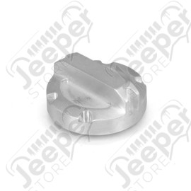 Power Steering Reservoir Cap, Billet, Brushed Aluminum; 07-11 Wrangler