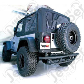 RRC Bumper, Rear, 2 Inch Receiver Hitch; 87-06 Jeep Wrangler YJ/TJ