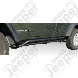 RRC Rocker Guard Kit, Black; 07-18 Jeep Wrangler Unlimited JKU, 4 Door