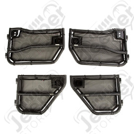Tube Doors Kit, Front/Rear, Eclipse Covers; 07-18 Wrangler JKU, 4 Door